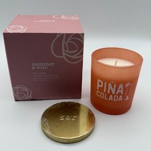 Summer & Rose Piña Colada Soy Blend Candle — 9.5 oz (New in Box)